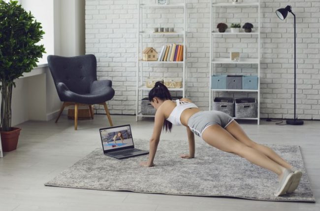 Image4 woman exercising at home